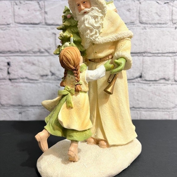 Santa And Girl White Sparkle‎ Father Christmas St Nicholas - Picture 4 of 12